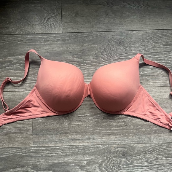 Victorias Secret PINK Nude Pink Underwire Padded Push Up Bra Size 36DD (E) - Picture 1 of 5